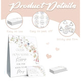How Many Kisses Bridal Shower Games, How Many Kisses Standing Sign 50 Guessing Cards 180 Bridal Shower Kisses Stickers, How Many Kisses Flowers Bridal Shower Game Set For Bridal Shower And Weddings