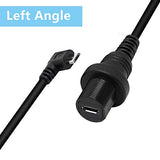 30cm Left Angle Micro USB Mount Extension Dash Flush Cable for Car, Boat, Motorcycle, Truck Dashboard(L-Micro)