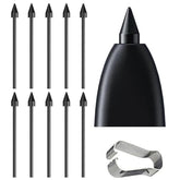 10 Pcs Galaxy Tab S9 S Pen Soft Tips/Nibs Compatible With Galaxy Tab S9 Ultra / S9 Plus/Tab S9 Fe / S9 S Pen Replacement Tips/Nibs With Tools (S9/S9+/S9 Ultra/S9 Fe Black*10)