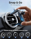Car Phone Holder Upgraded for Mercedes Benz A/C Class C300/200/260 A180/200, GLA/GLB/GLC, Spring Clip for Round/Circular Vent Cradle for iPhone
