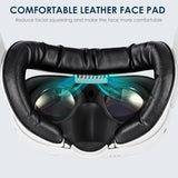 K3 Facial Interface Fan with PU Leather Face Pad Only Compatible with Quest3 Accessories, Relieve Lens Fogging and Fits Use with Quest 3 Head Strap
