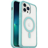 OtterBox Clear case with colorful grip edge for iPhone 13 Pro Max (Only) - DISCOVERY (Clear/Light Blue)
