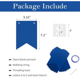 Custom Blue Banner Kit, Custom Phrase Banner, Customize Your Party Banner Signs, Handwriting Banners Party Supplies Unique Decor With Letters A~Z And Heart Stencil