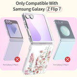 Phone Case Pink Floral For Samsung Z Flip 7, Ultra Slim Soft Shockproof, Never Yellow Cover For Samsung Flip 7 Case Women