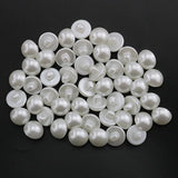 Half Domed Pearl Button 50Pcs 15Mm White Round Half Ball Abs Plastic P