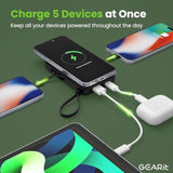 GEARit 5-in-1 10000mAh Power Bank - Wireless Charging, Built-in USB-C & Lightning Cables, MagSafe Compatible - Compact, Fast, Portable Charger and Battery Pack for Phones, Tablets and Other Devices