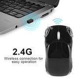 1600Dpi Portable Mouse, 10M 2.4G Bluetooth Optical With Receiver Storage, 3 Buttons Car Shaped For/Me/Windows Pc/Tablet Gaming Office(Black)