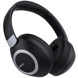 Bc6 Wireless Over Ear Headphones, 50H Playtime Foldable Lightweight Bluetooth Headsets, Deep Bass, Builtin Microphone, Memory Foam Earmuff, For Travel, Home Office(Space Black)