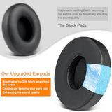 Cooling Gel Earpads Cushions Replacement For Beats Solo 4 Wireless On-Ear Headphones, Solo4 Ear Pads With High-Density Noise Isolation Foam, Added Thickness - Black
