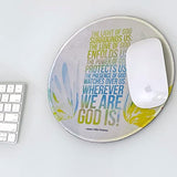 – Inspirational Round Mousepad For Apple Magic Mouse And Wireless Laptop Computers, Cute Pads For Office Desk, 8.5” Circle, Artsy Aesthetic Design Featuring The Prayer For Protection