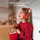 Foldable Wired Headphones For Kids - Comfortably Designed To Fit On-Ear - Works With Toniebox And All 3.5Mm Devices - Pink