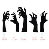 5 Pack Halloween Black Hands Yard Signs with Stakes Scary Silhouette Halloween Decorations for Outdoor Yard Lawn Garden Decor