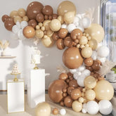 146pcs Boho Balloon Arch Kit Brown Nude White Garland in Multiple Sizes for Party Decorations
