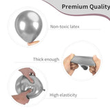 Silver Balloons Different Sizes 105Pcs 5/10/12/18 Inch Metallic Silver Balloon Garland For Happy New Year Decorations Birthday Wedding Baby Shower Party Decorations