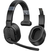 Trucker Bluetooth Headset, Wireless Headsets With Noise Cancelling Microphone, Long Battery Life Bluetooth Headphones With Detachable Earpad/Single+Dual Mode For Office/Driving/Home