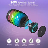 Bluetooth Speakers - Premium 20W Sound Portable Wireless Speakers With Tws Bluetooth 5.0, Led Lights, Waterproof, 20H Playtime