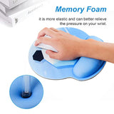 Panda Mouse Pad- Memory Foam Mousepad Wrist Support With Anli Slip Rubber Base-Soft Comfortable Surface (Crystal Panda)