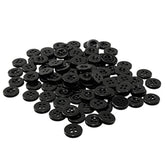 100Pcs Round Black Resin Button 11.5Mm 4 Holes Sewing Buttons For Garm
