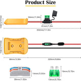 1 Packs For Dewalt 20V Battery Adapter Power Wheels Battery Converter Kit With Fuses & Wire Terminals, 12Awg Wire, Power Connector For Diy Rc Car Toys, Robotics And Rc Truck