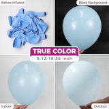 Pastel Blue Balloons: 12" Party Decor, 100pcs with Ribbon