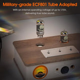Tube Headphone Amp: for XLR, 4.4mm, 6.35mm HiFi Headphones, Stereo Preamplifier for Amplifiers, Speakers, Home Desktop Audio System, with VU Meter &