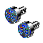 6 Ports Fast Car Charger With Voltage Monitor,Car Cigarette Lighter Usb Charger (Pd+Qc3.0) Compatible With Iphone13/14/15 & Most Android Models,Car Must Haves Usb C Car Charger (2Pcs)