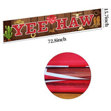 Western Yee Haw Banner - Cowboy Theme Birthday Party Supplies, Wild West Party Decor & Photo Booth Props For Indoor/Outdoor