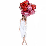 18 Pcs Heart Balloons 18" Foil Love Balloons With Letter Mylar Balloon