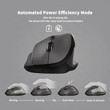 Ergonomic Wireless Mouse With Usb Receiver For Pc Computer, Laptop And Desktop