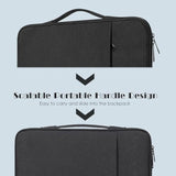13-Inch Laptop Sleeve Case For 2025-2024 Macbook Air 13.6-Inch M4/M3 Chip & Ipad Pro M4 13-Inch Accessory Traveling Water-Resistant Bag Multifunctional Portable Carrying Sleeve Case (Black)