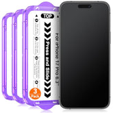 3 Pack For Iphone 17 Pro 6.3 Inch Matte Glass Screen Protector, Auto Alignment Quick Fit Easy Installation, Anti Glare Anti Fingerprint Tempered Glass, Smooth Touch, Case Friendly