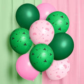 Pink and Green Witch Latex Balloons 24pk 12" for Kids Birthday and Party Decor