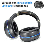 Ear Cushions For Turtle Beach Elite 800 Headphones Professional Replacement Ear Pads With Softer Leather Noise Isolation Foam Added Thickness (Black)
