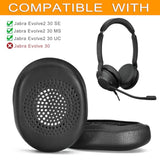 Ear Pads Replacement Cushions Compatible With Jabra Evolve2 30 Se (Evolve 2 30Ms 30Uc 30Se) Wired Stereo Noise-Cancelling Headset, Comfort Noise Isolation Foam(Do Not Fit Evolve 30)