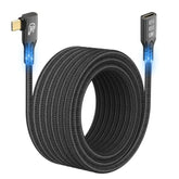 20Gbps Usb C 3.2 Extension Cable,10Ft 90 Degree Usbc 3.2 Gen2 Type-C Male To Female Extender Cable 4K@60Hz 240W Charging 20Gbps Data Transfer With External Ssd Egpu