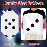 18Pcs Jumbo Dice Foil Balloons, Casino Theme Decor for Party & Game Night