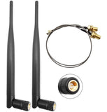 915Mhz Lora Antenna Indoor 3Dbi Gain Omni Sma Male + U.Fl Mhf1 Cable 2 Pcs