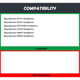 Earpads Replacement Cushion Compatible With Beyerdynamic Dt131, Dt231, Dt231Pro, Dt235, Mmx1, Mmx2 Headphones Premium Ear Pads With Softer Protein Leather/Memory Foam