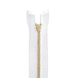 24" Nylon Coil White Zipper 24 Inch Separating Zipper White 24 Inch Se