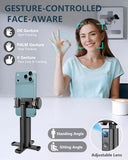 Auto-Tracking Phone Tripod, 360° Rotation Auto Face Tracking Tripod with Gesture & Remote Control, Cell Phone Tripod Stand for Recording, Universal