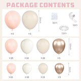 107pcs Ivory White Balloon Arch Kit β Boho Garland for Baby Shower & Weddings