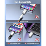 MoKo Lightning to USB-C Audio Adapter - Not for Microphones/Charging/Data Transfer, USB C Male to Female Lightning Headphone Earphone Adapter for iPhone Air 17 16 16e 15 Pro Max Plus, iPad, White