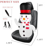 Christmas Snowman Blow-Up Décor For Cars, Vehicle Buddy Inflatable With 12V Car Blower Plug Led Lights Decoration Easy S