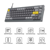 Q2 Wired Custom Mechanical Keyboard, Qmk/Via Programmable Macro, Full Aluminum, Hot-Swappable Gateron G Pro Brown Switch, 65% Layout Double Gasket Compatible With Mac And Windows - Grey