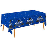 Graduation Decorations 2026, Gongrats Grad Tablecover For Graduation Party Supplies, 3 Pcs Class Blue Table Cloths, 54"X108"