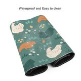 Laptop Mouse Pad Vintage Spring Cute Chickens Eggs Desk Mat With Stitched Edges 31.5X 11.8 Inch Non-Slip Large Keyboard Rubber Writing Table Mat For Office Home