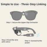 Upgraded Rayban Meta Charger Cable Usb C 3.9 Ft, Security Chip, Led Indicator, Power Bank, Phone, Car, Laptop Charging, Tangle Free Cable Compatible With Wayfarer, Headliner, Skyler And Oakley Mate