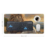 Animal Sunset Nature Lamb And Lion Large Mouse Pad Gaming Desk Mat Keyboard Computer Pad Non-Slip Rubber Mouse Mat For Home Office 30X60Cm