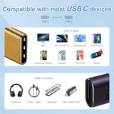 3Pack Usb C Adapter Connector Supports Thunderbolt 4/3, Usb4/3, Pd 240W Fast Charging, 40Gb/S And 8K/60Hz Data Transmission, Compatible With Most Usb C Devices.Female Vertical Elbows