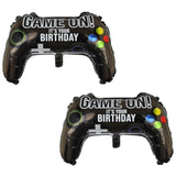 2 Pcs Video Game Controller Mylar Balloon Theme Party Boys Gaming Birthday Decorations